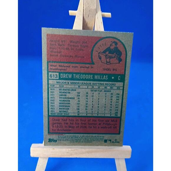 2024 Topps Heritage High Number - Drew Millas #613 (RC) - Picture 4 of 4
